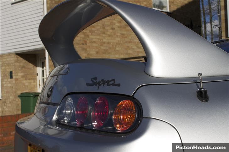 Supra badge and spoiler detail